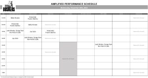 Wednesday, November 29th, 2023: Outdoor Amplified Performance Schedule