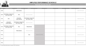 Wednesday, December 13th 2023: Outdoor Amplified Performance Schedule