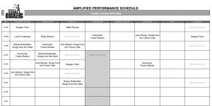 Tuesday, January 30th 2024: Outdoor Amplified Performance Schedule