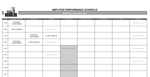 Wednesday, January 31st 2024: Outdoor Amplified Performance Schedule
