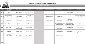 Sunday February 18th 2024: Outdoor Amplified Performance Schedule