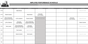 Friday, February 2nd 2024: Outdoor Amplified Performance Schedule