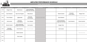 Sunday, February 4th 2024: Outdoor Amplified Performance Schedule