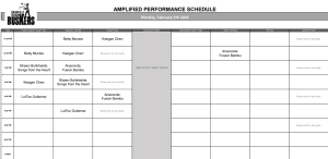 Monday, February 5th 2024: Outdoor Amplified Performance Schedule