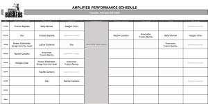 Tuesday, February 6th 2024: Outdoor Amplified Performance Schedule