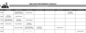 Sunday, March 3rd 2024: Outdoor Amplified Performance Schedule