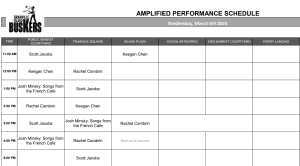 Wednesday, March 6th 2024: Outdoor Amplified Performance Schedule