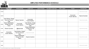 Saturday, March 23rd 2024: Outdoor Amplified Performance Schedule