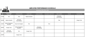 Wednesday May 22nd, 2024: Outdoor Amplified Performance Schedule