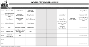 Friday, May 31st, 2024: Outdoor Amplified Performance Schedule