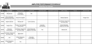 Wednesday, June 12th, 2024: Outdoor Amplified Performance Schedule