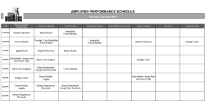 Thursday, June 13th, 2024: Outdoor Amplified Performance Schedule