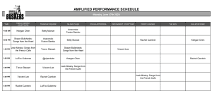 Monday, June 17th, 2024: Outdoor Amplified Performance Schedule