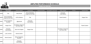 Tuesday, June 18th, 2024: Outdoor Amplified Performance Schedule