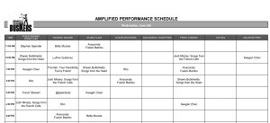 Wednesday, June 5th, 2024: Outdoor Amplified Performance Schedule