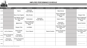 Saturday, June 8th, 2024: Outdoor Amplified Performance Schedule
