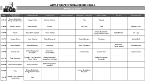 Monday, July 1st, 2024: Outdoor Amplified Performance Schedule
