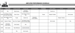 Thursday, July 18th 2024: Outdoor Amplified Performance Schedule