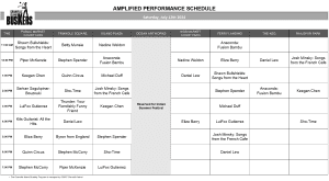 Friday, July 12th 2024: Outdoor Amplified Performance Schedule