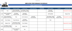 Tuesday, September 24, 2024: Outdoor Amplified Performance Schedule