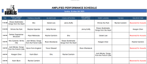 Sunday, October 6th 2024: Outdoor Amplified Performance Schedule