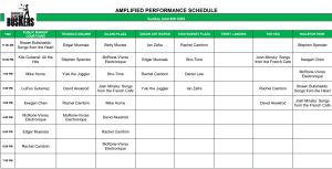 Sunday, June 8, 2025: Outdoor Amplified Performance Schedule