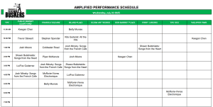 Wednesday, July 23 2025: Outdoor Amplified Performance Schedule